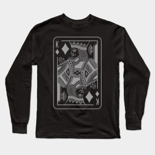 King of Diamonds Grayscale Long Sleeve T-Shirt